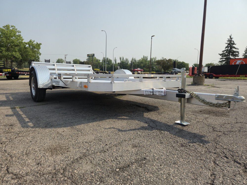Legend Premium Trailers 12 Ft Utility Gate Single Axle Flatbed Open Aluminum Trailer, large image number 3