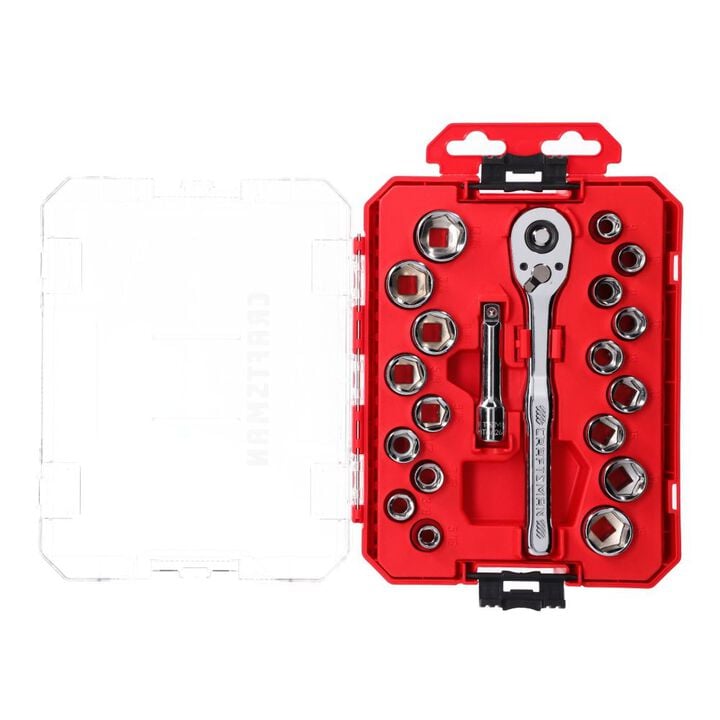 CRAFTSMAN 3/8 Inch Drive Metric/SAE Mechanics Tool Set 20 Pieces, large image number 5