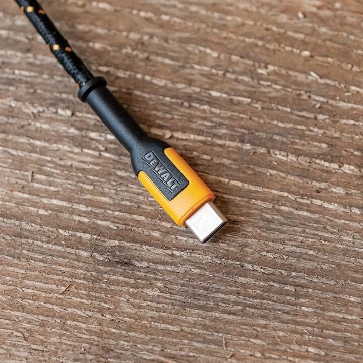 DEWALT Phone Charger USB-C Reinforced Braided Cord 6', large image number 1