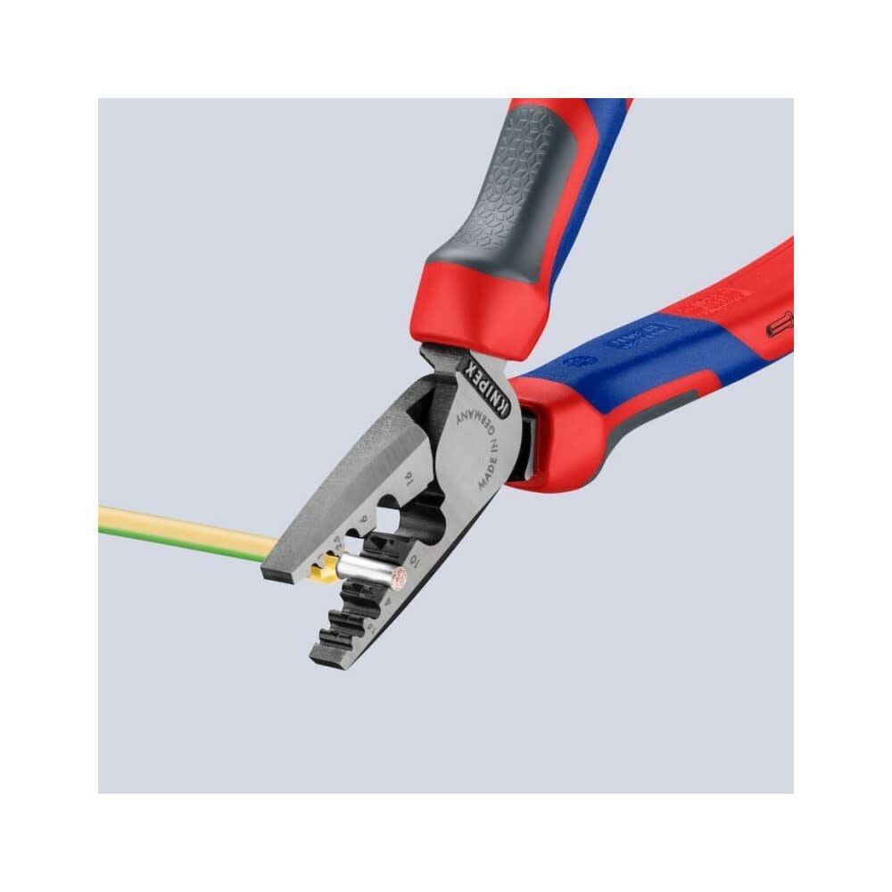 Knipex 7-1/4 Inch Steel Crimping Plier for Wire Ferrules, large image number 4