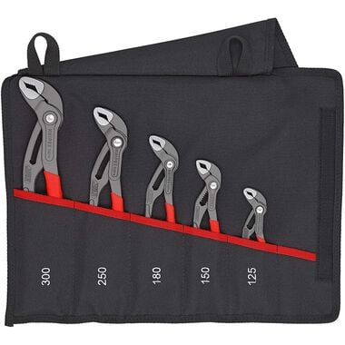 Knipex Cobra Hightech Water Pump Pliers Set in Tool Roll 5pc