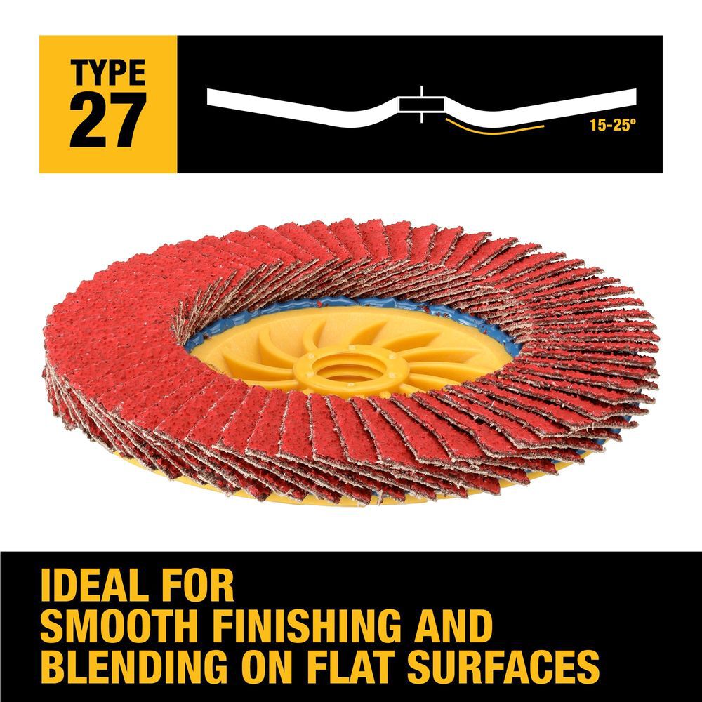 DEWALT 4 1/2in X 5/8in 11 40G T27 XP Ceramic Trim Flap Disc, large image number 3