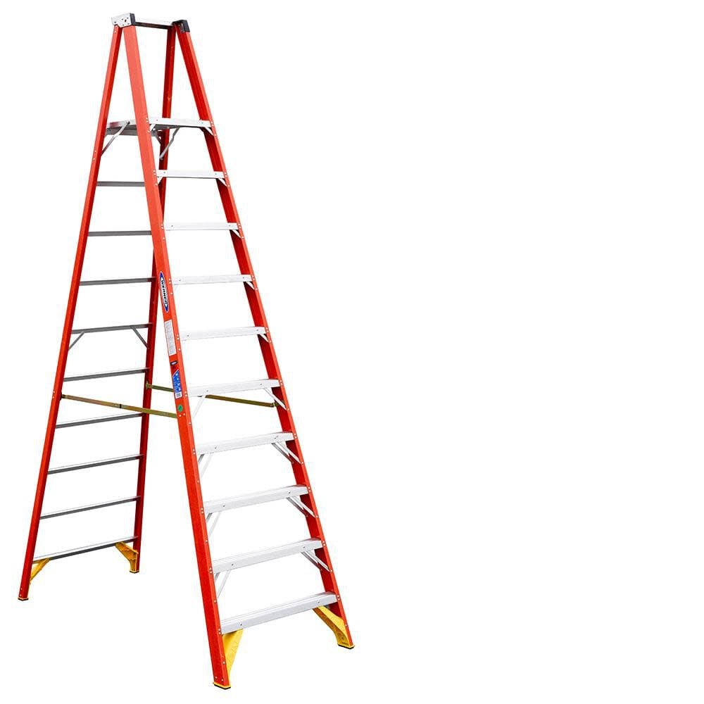 Werner 10-ft Fiberglass 300-lb Type IA Platform Ladder – P6210