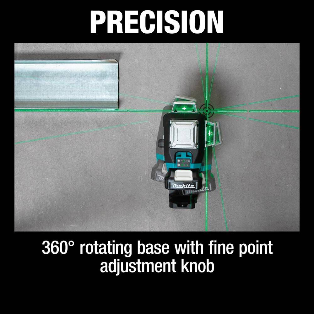 Makita 12V Max CXT Green SelfLeveling Rechargeable Multi-Line Laser, large image number 5