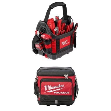 Milwaukee Packout 10 In. Structured Tote, PACKOUT Cooler Bundle