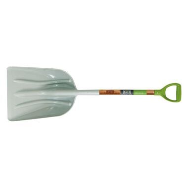 Ames 27.5 in. D-Grip Poly Scoop Shovel with Hardwood Handle