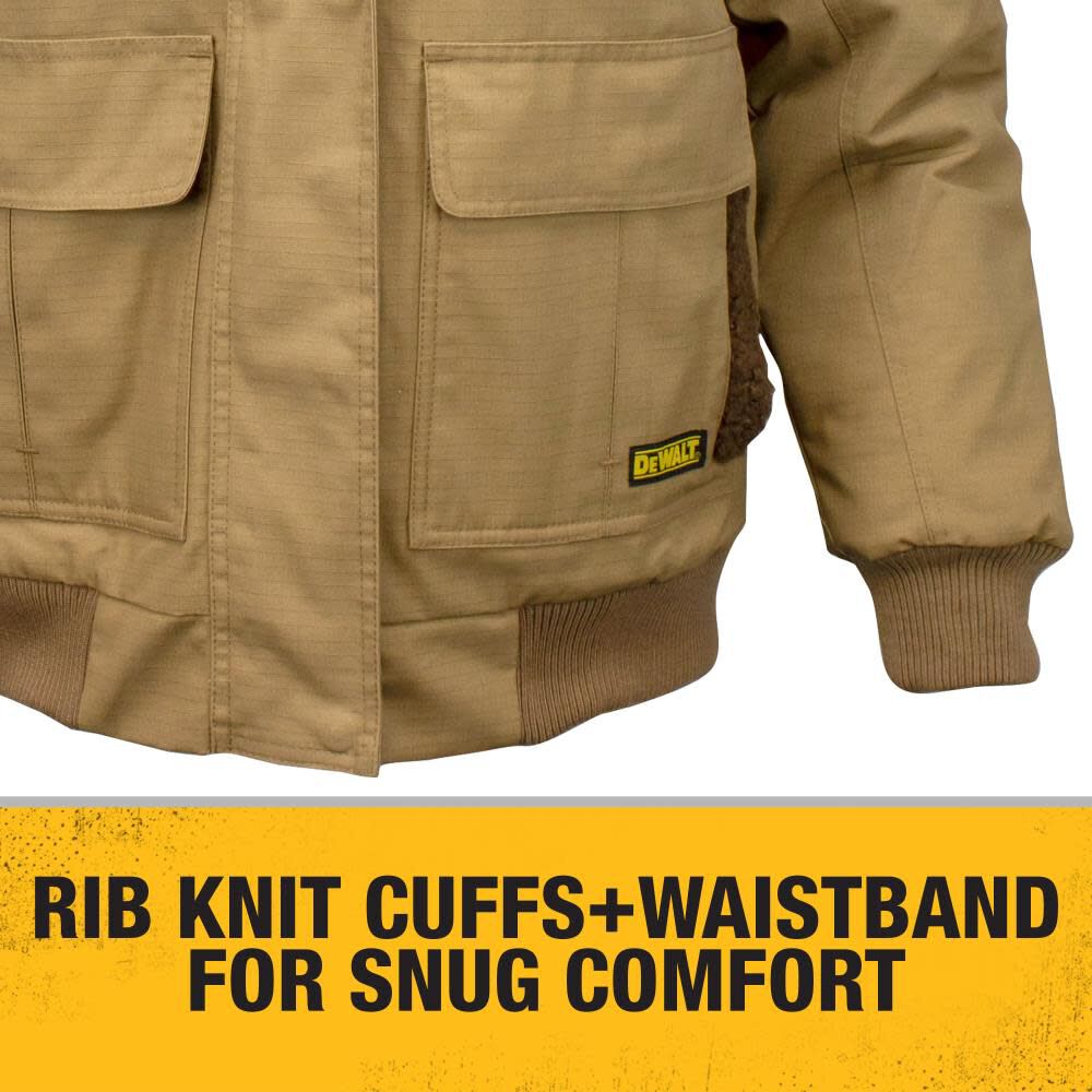 DEWALT Womens Rip Stop Canvas Heated Kit Jacket with Battery Charger Adapter Small