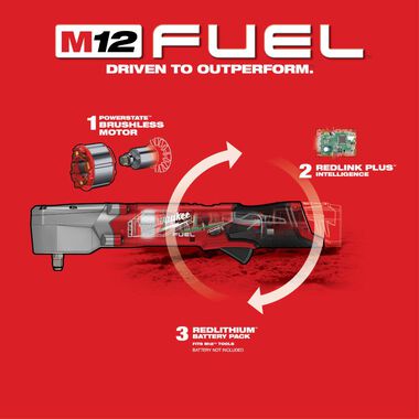 Milwaukee M12 FUEL 3/8inch Right Angle Impact Wrench (Bare Tool), large image number 5