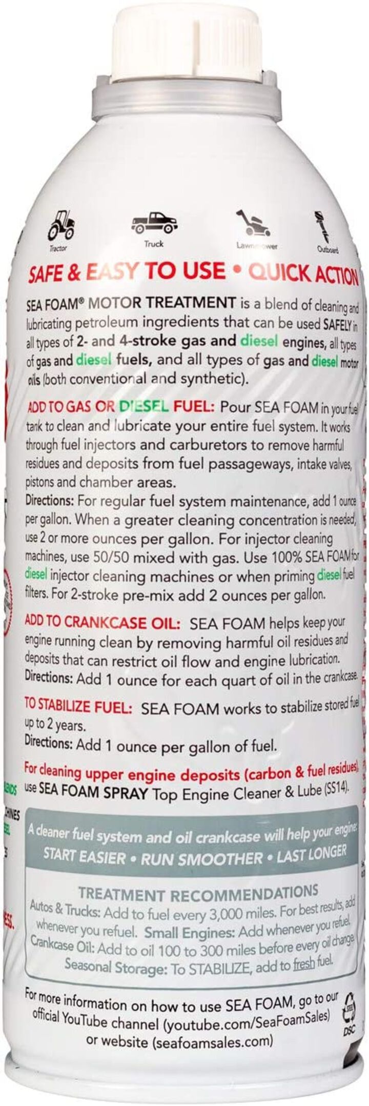 Seafoam SF-16 Sea Foam Motor Treatment 16oz Pack of 24, large image number 2