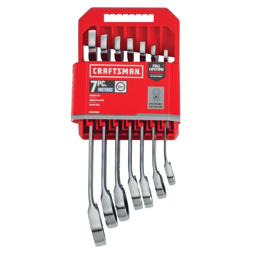 CRAFTSMAN Metric Reversible Ratcheting Wrench Set, 7 Piece, large image number 6