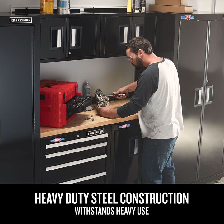 CRAFTSMAN 63 Inch Wide Welded Metal Storage Suite with Cabinet Storage, 4 Piece, large image number 10