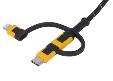 DEWALT Phone Charger Lightning USB-C Micro USB Reinforced Cord