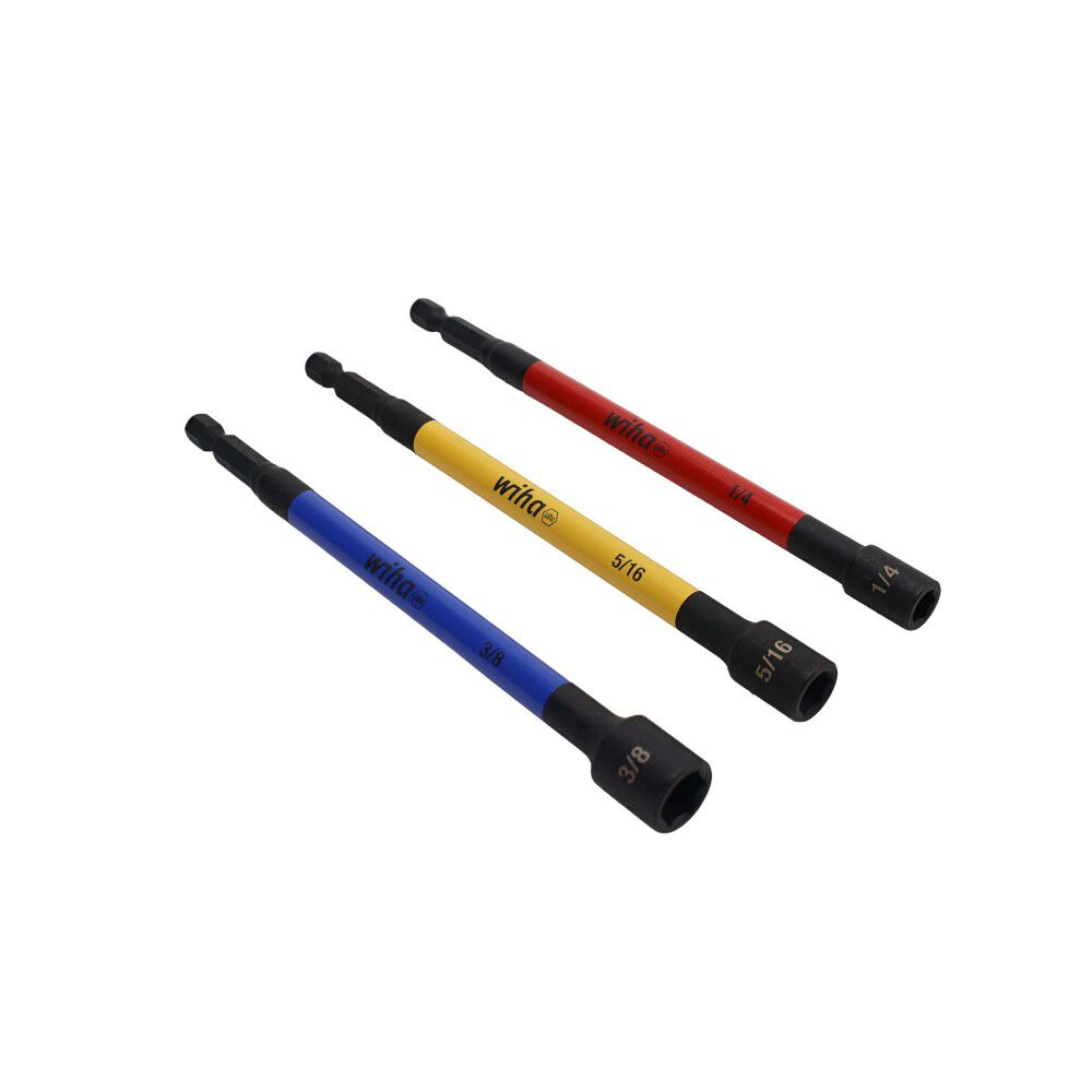 Wiha Promotional Color Coded Magnetic Nut Setter SAE Set 3 Pieces, large image number 4