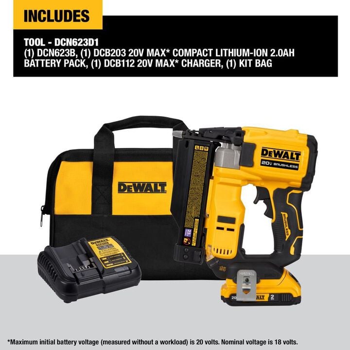 DEWALT ATOMIC Compact Series 20V MAX Pin Nailer 23 Gauge Kit, large image number 14
