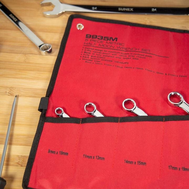 Sunex 5 pc. Metric Half Moon Wrench Set, large image number 4