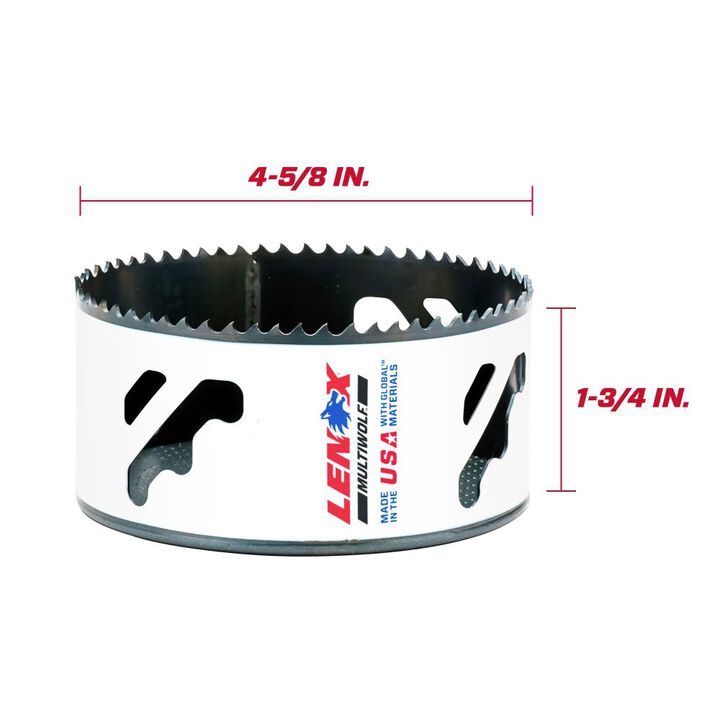 Lenox 4-5/8 Inch Speed Slot Bi-Metal Hole Saw, large image number 2