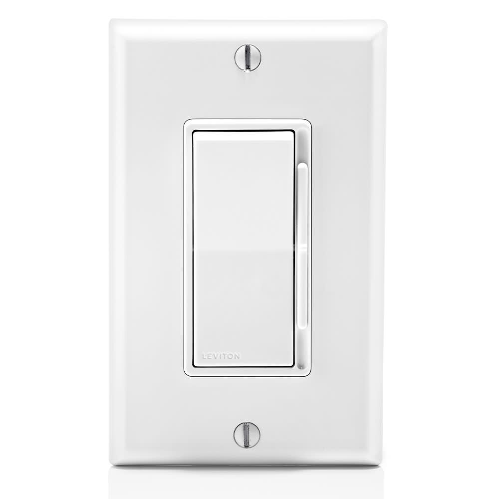 Leviton Decora Dimmer Switch White 1200W Full Range, large image number 2