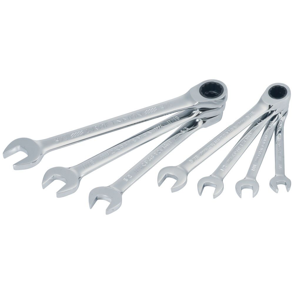 CRAFTSMAN SAE Ratcheting Combination Wrench Set, 7 Piece, large image number 3