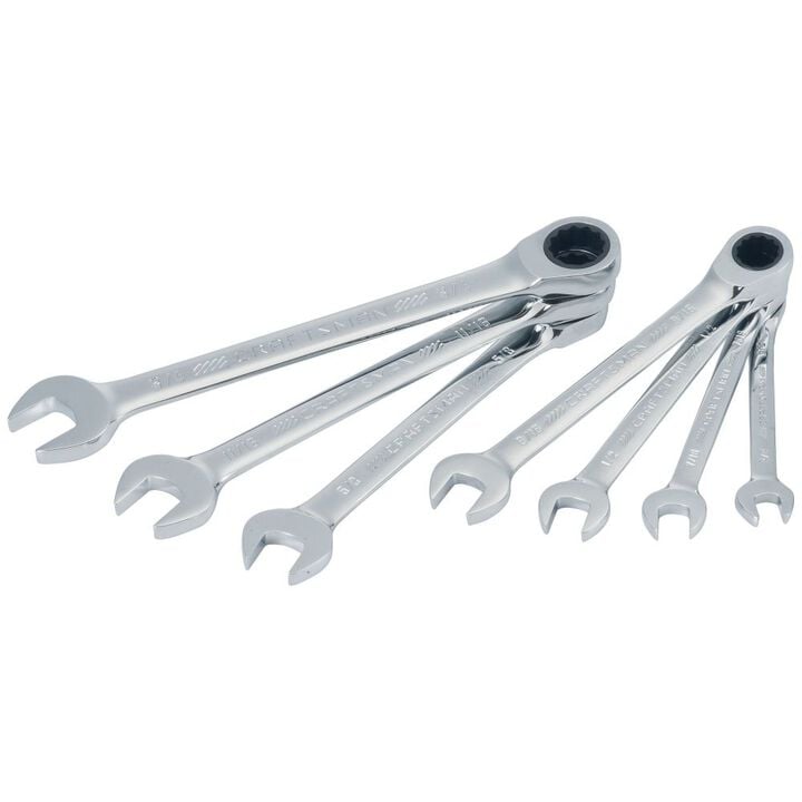 CRAFTSMAN SAE Ratcheting Combination Wrench Set, 7 Piece, large image number 2