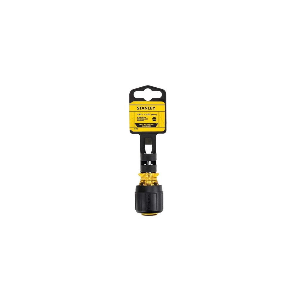 Stanley Vinyl Grip Standard Slotted Tip Stubby Screwdriver 1/4 in x 1-1/2 in, large image number 11