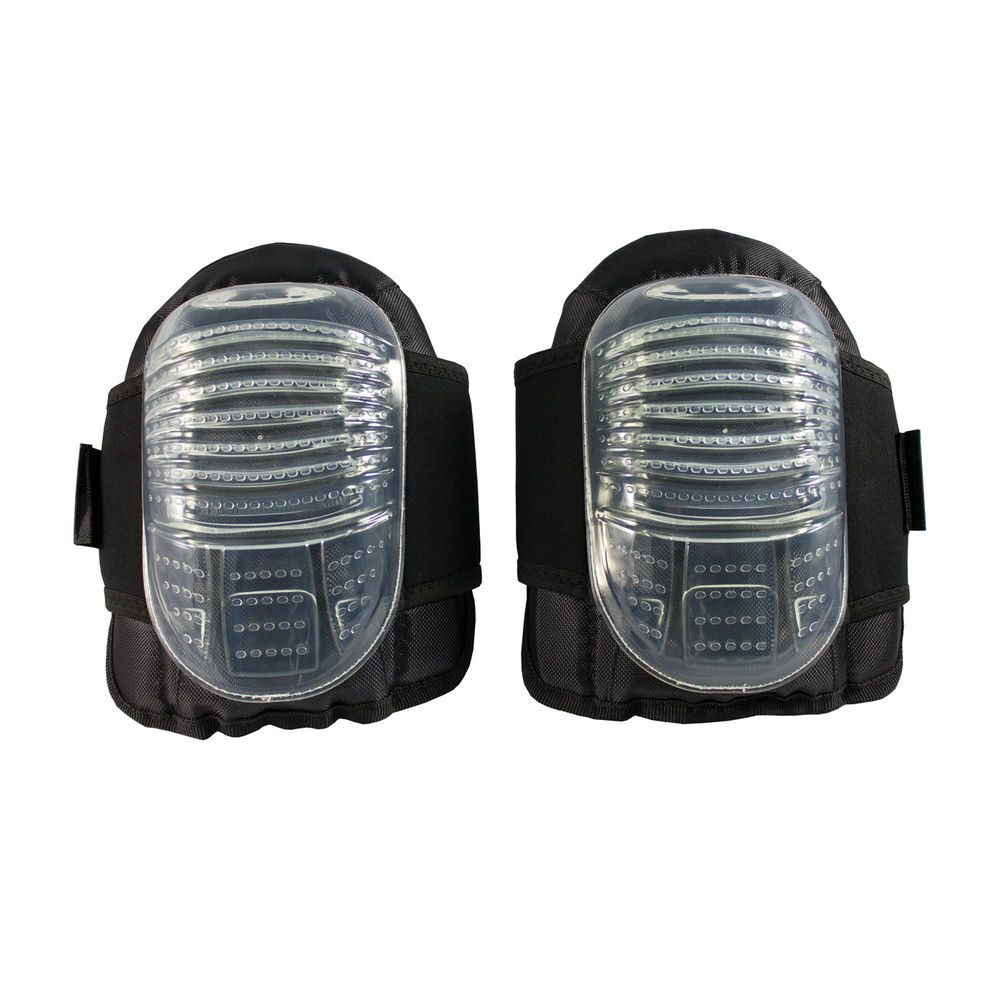 Protective Industrial Products Knee Pads Clear PVC Flat Cap Black Gel, large image number 1