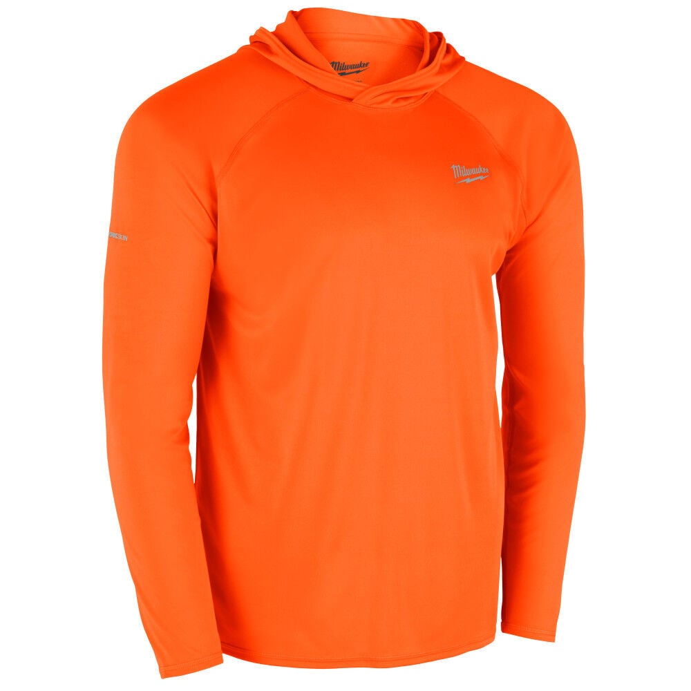 Milwaukee WORKSKIN Hooded Sun Shirt Orange Size 2XL – M550A-2X