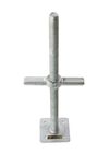 Metaltech 24-in Galvanized Leveling Jack with Plate (Solid), small