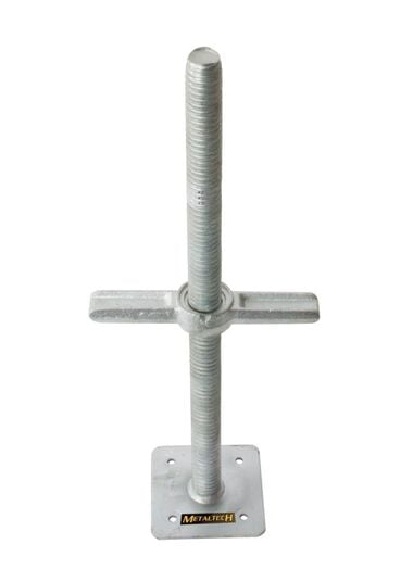 Metaltech 24-in Galvanized Leveling Jack with Plate (Solid), large image number 0