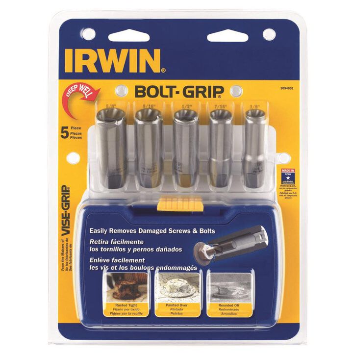 Irwin 5 Pc. Bolt-Grip Deep Well Set