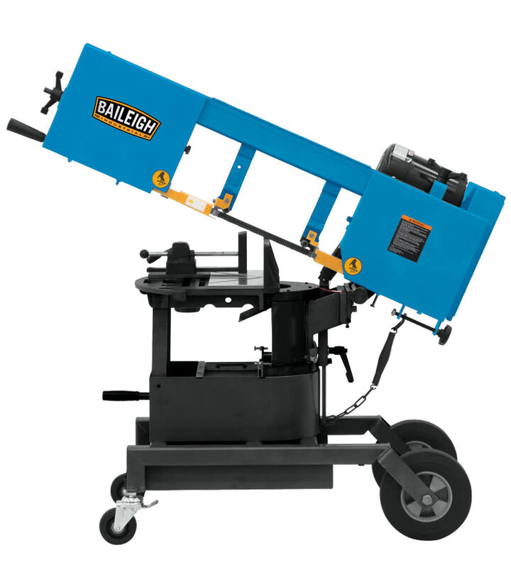 Baileigh BS-10VS 10 Inch Portable EVS Dual Mitering Bandsaw