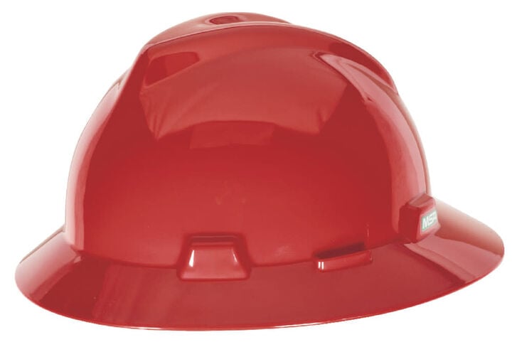 MSA Safety Works V Gard Slotted Full Brim Hat with 1 Touch Suspension, swatch