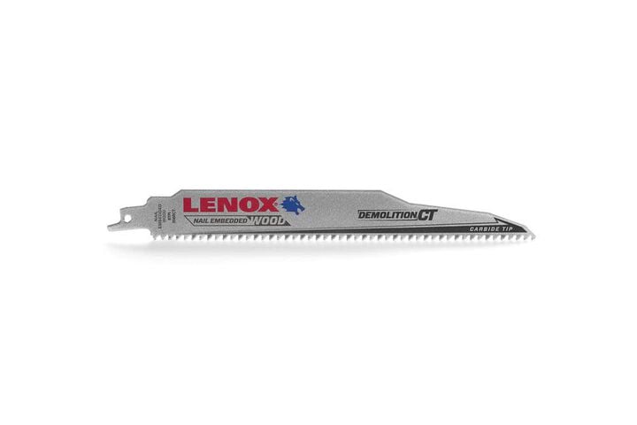 Lenox Reciprocating Saw Blades Demolition CT 9in 6 TPI Wood/Nail Embedded Cutting 3pk, large image number 0