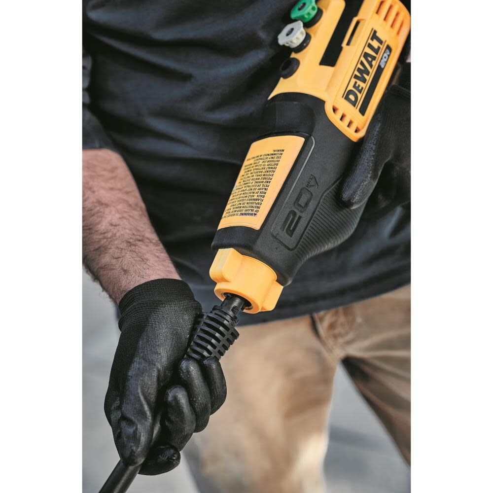 DEWALT 20V Max 550 PSI 1.0 GPM Battery Powered Cold Water Power Cleaner with 4 Spray Nozzles Bare Tool, large image number 14