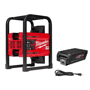 Milwaukee MX FUEL CARRY-ON 3600W/1800W Power Supply and Charger with MX FUEL REDLITHIUM FORGE HD12.0