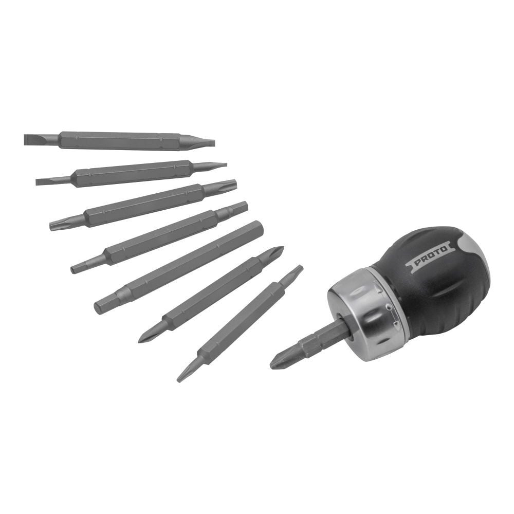 Proto Ratcheting Stubby Screwdriver Set, large image number 1