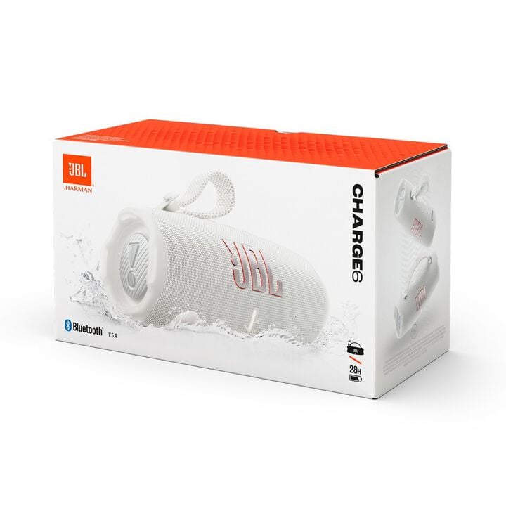 JBL Charge 6 Waterproof Bluetooth Speaker, White, large image number 10