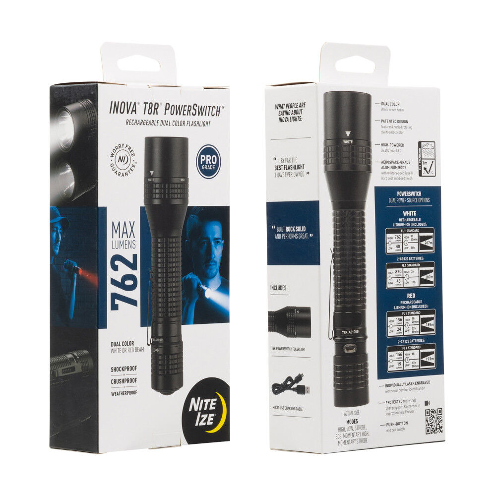 Nite Ize INOVA T8R PowerSwitch Flashlight Dual Color Rechargeable, large image number 5