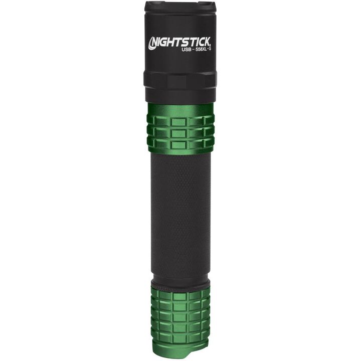 Nightstick Metal Dual-Light Rechargeable Flashlight with Holster, Green, large image number 10