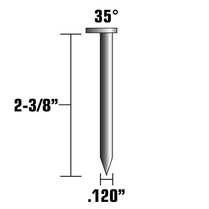 Metabo HPT 2-3/8 In. x.120 Ring Bright Basic Clipped Head Fastener, large image number 1