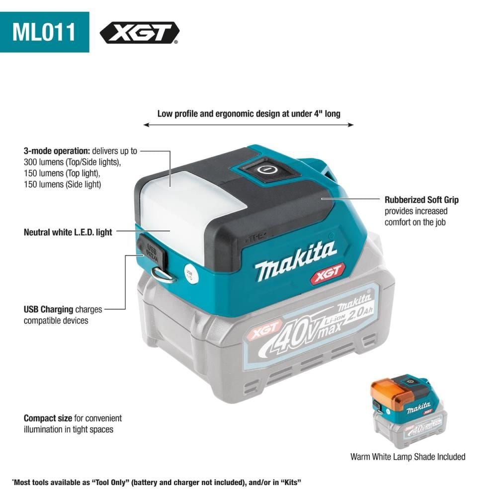 Makita 40V max XGT Compact LED Flashlight (Bare Tool), large image number 8