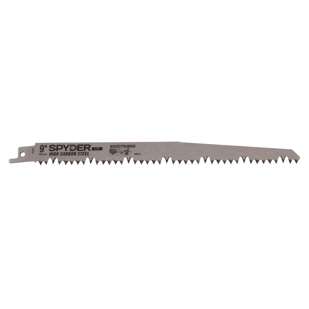 Spyder 9 Inch 5 TPI Fleam Ground HCS Pruning Reciprocating Saw Blade, large image number 2