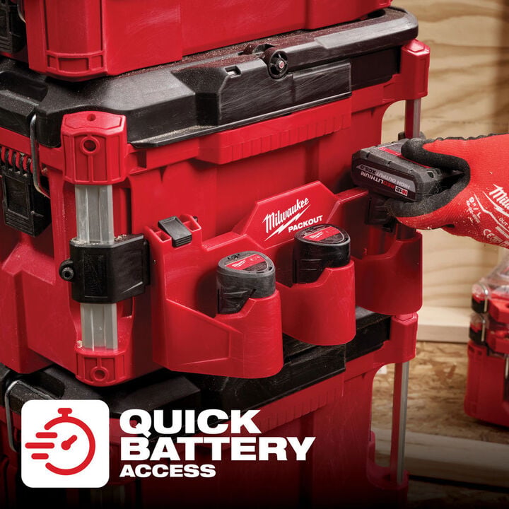 Milwaukee PACKOUT Tool Box M12 Battery Rack Attachment, large image number 8