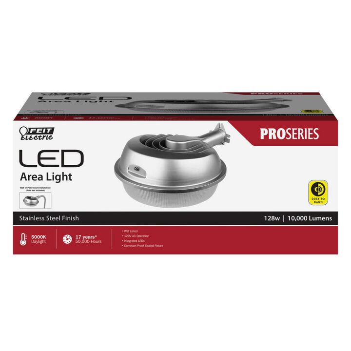 Feit Electric 12.8W 10000 Lumens Daylight Dusk to Dawn LED Area Light Silver, large image number 3
