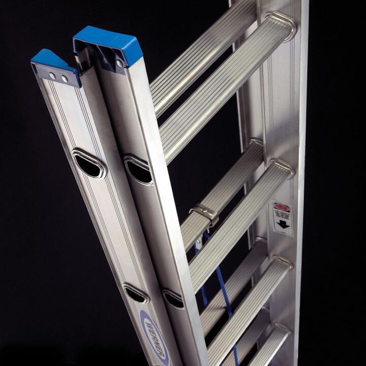 Werner Type I Aluminum Extension Ladder, large image number 4