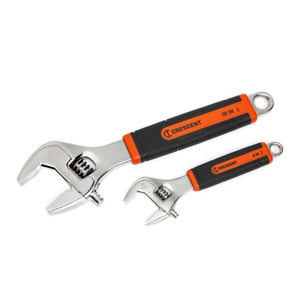 Crescent 6 Inch & 10 Inch Cushion Grip Adjustable Wrench Set 2pc, large image number 2