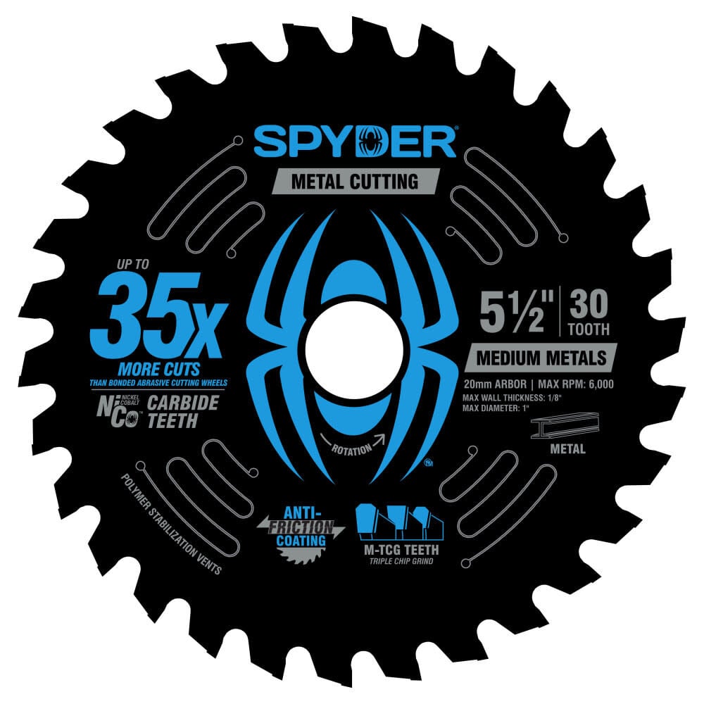 Spyder 5-1/2 Inch 30T Circular Saw Blade for Medium Metals, large image number 1