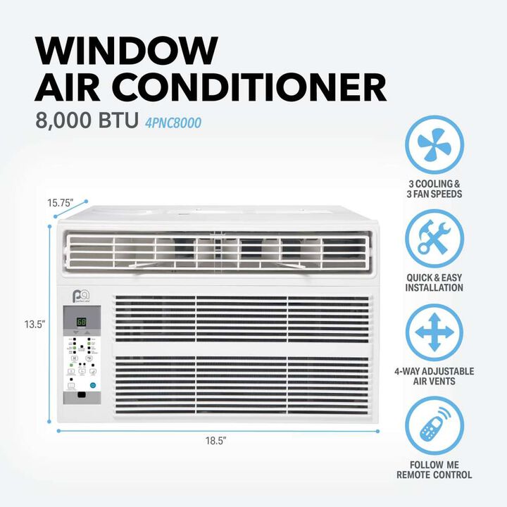 Perfect Aire 115V 8000 BTU Electronic Window Air Conditioner with Remote, large image number 2