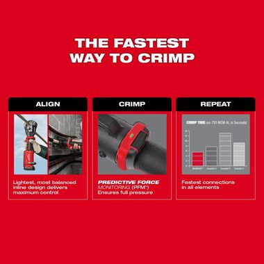 Milwaukee M18 FORCE LOGIC 12T Latched Linear Crimper Kit, large image number 4
