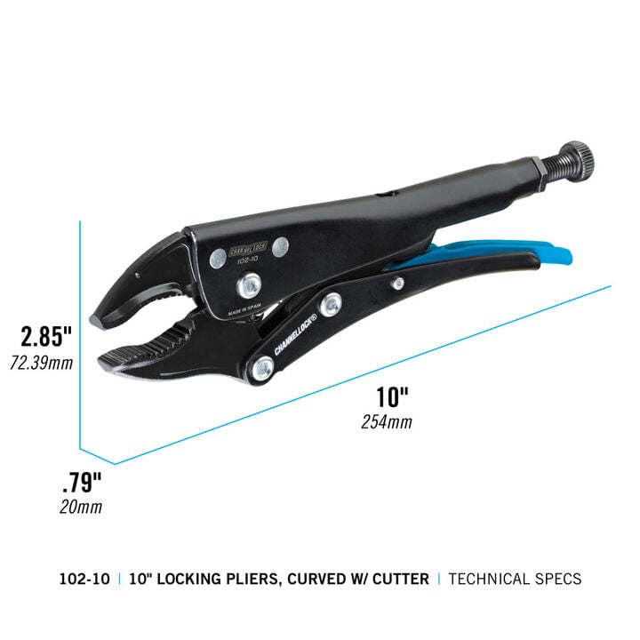 Channellock 10" Locking Pliers, Curved Jaw, large image number 15