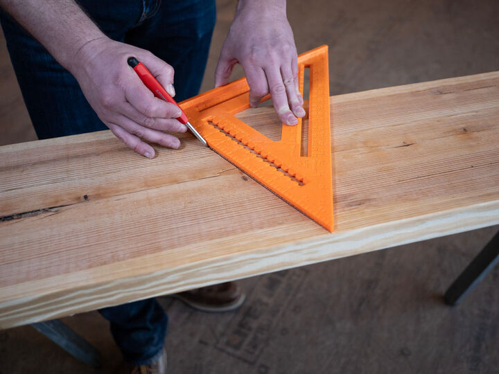 Johnson Level 12 Inch Structo-Cast Rafter Angle Square Glo Orange, large image number 6